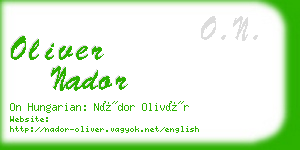 oliver nador business card